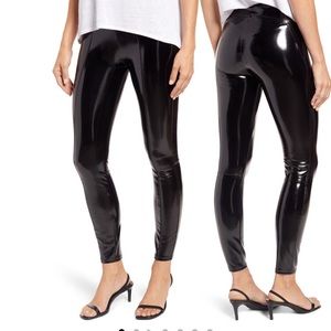 SPANX Faux Patent Leather Legging | Size Large
